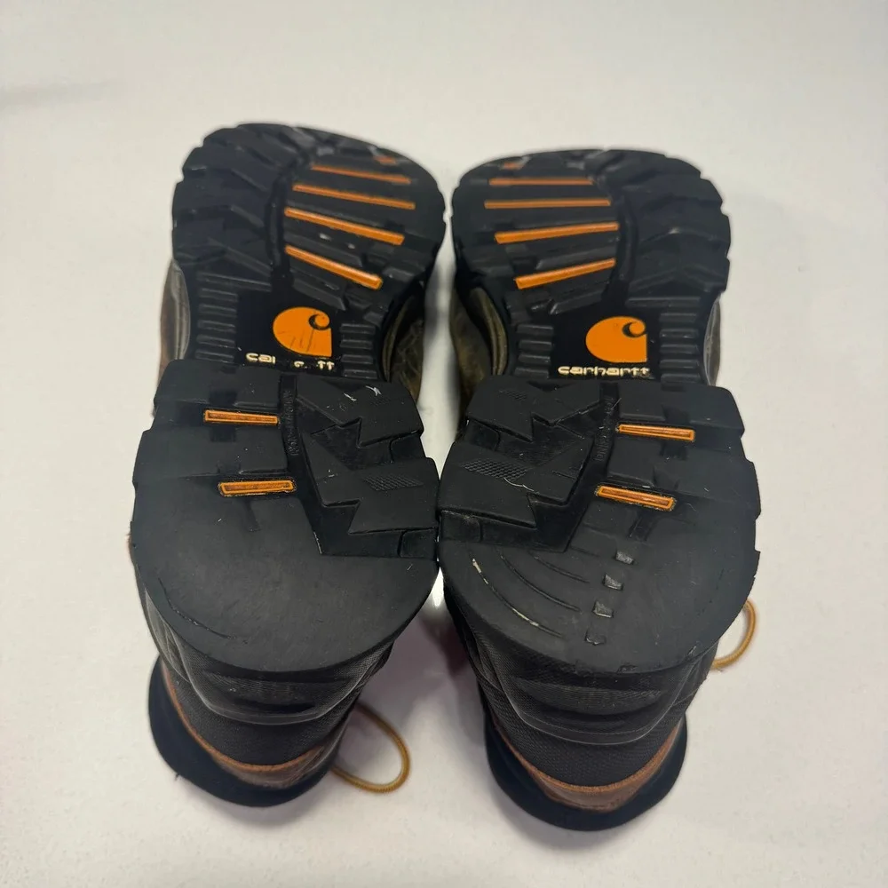 Carhartt Work Boots Men 11.5 M Brown Leather Composite Toe Well Worn